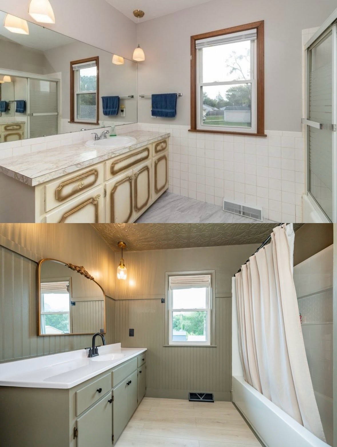 Diamond Does It bathroom remodel before and after
